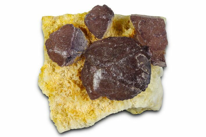 Purple Stepped-Octahedral Fluorite on Quartz - Lupita Mine #368312
